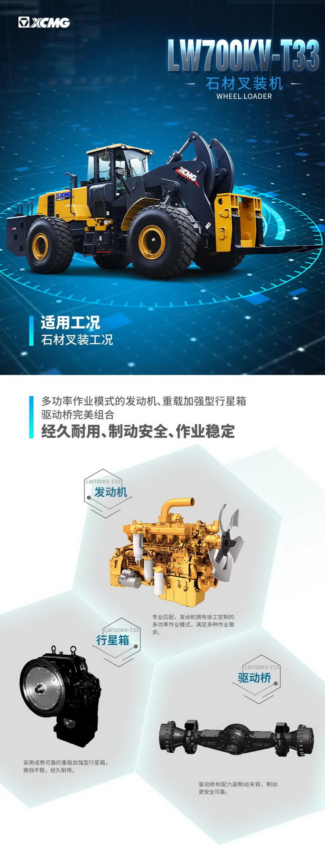 sbLW700KV-T33石材叉装机